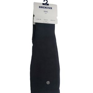 BIRKENSTOCK MENS BLACK COTTON POLY ELASTANE FOOTBED COMFORT SOLE SOCKS US M6-M8